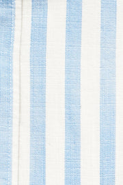 Sartorio Jumbo Pinstripe Denim Snap Button Cotton Overshirt