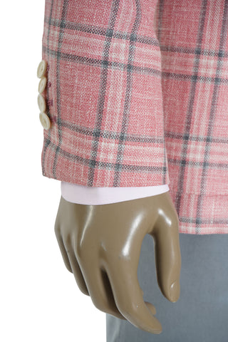 Sartorio Double-Windowpane Virgin Wool-Silk Sport Jacket