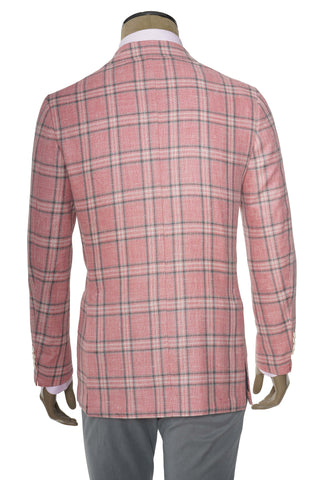 Sartorio Double-Windowpane Virgin Wool-Silk Sport Jacket