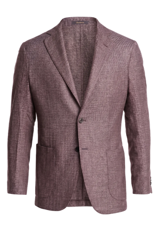 Taupe blazer with brown buttons