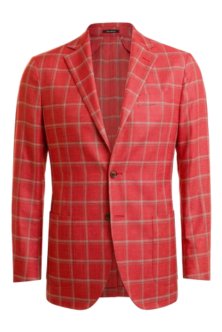 Sartorio Cashmere Double Windowpane Sport Jacket