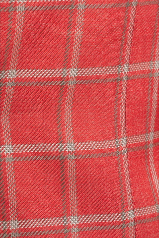 Red and gray plaid fabric pattern