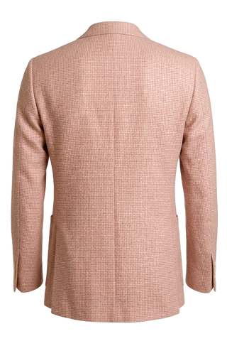 Back of pink checkered blazer 