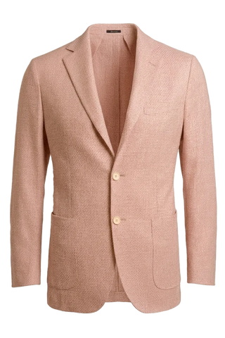 Pink blazer with ivory buttons