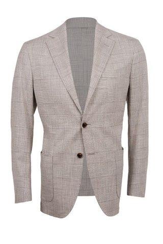 Sartorio Virgin Wool-Silk-Cotton Prince of Wales Sport Jacket