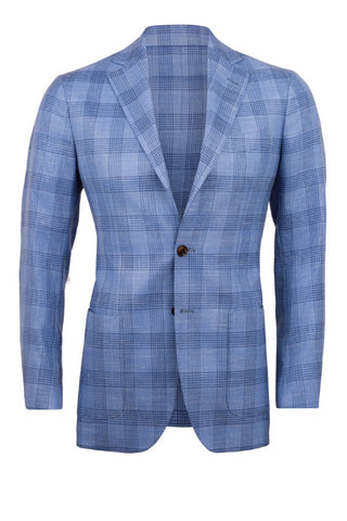Sartorio Virgin Wool-Silk Checked Sport Jacket