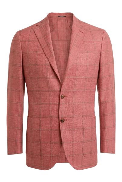 Sartorio Virgin Wool-Silk-Linen Windowpane Sport Jacket – Riflessi