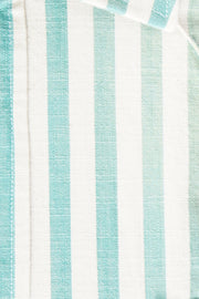 Sartorio Jumbo Pinstripe Denim Snap Button Cotton Overshirt