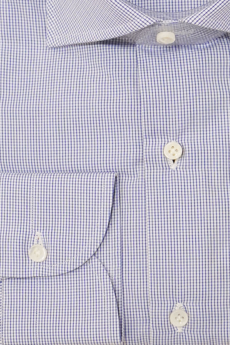Sartorio Micro Box Check Cotton Dress Shirt
