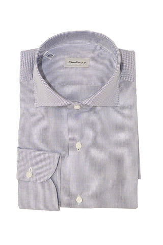 Sartorio Micro Box Check Cotton Dress Shirt