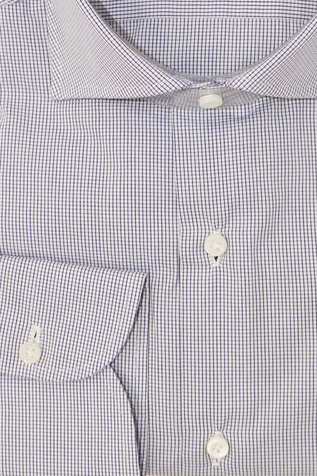 Sartorio Micro Box Check Cotton Dress Shirt
