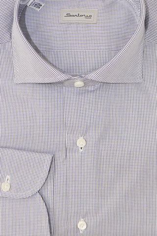Sartorio Micro Box Check Cotton Dress Shirt