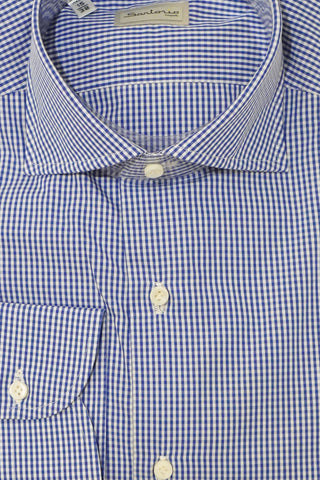 Sartorio Micro Gingham Cotton Dress Shirt