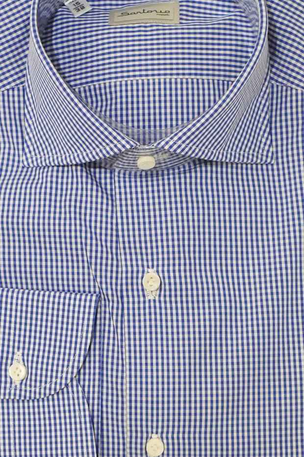 Sartorio Micro Gingham Cotton Dress Shirt