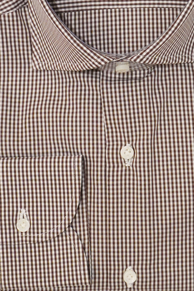 Sartorio Micro Gingham Cotton Dress Shirt