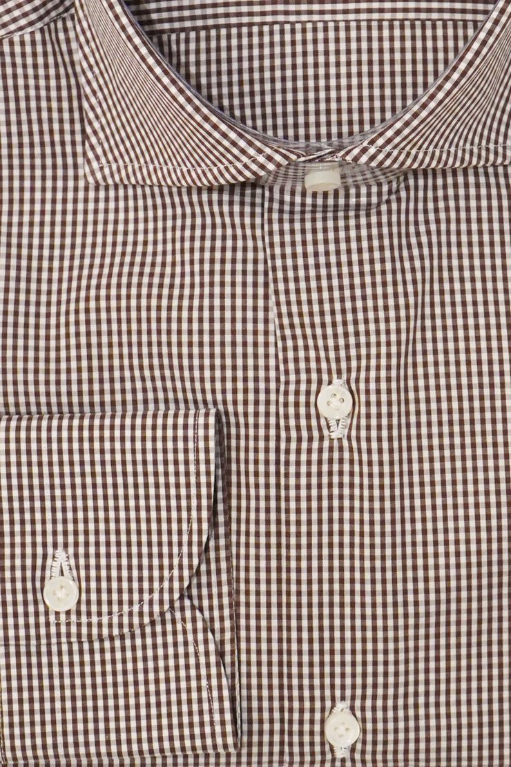 Sartorio Micro Gingham Cotton Dress Shirt