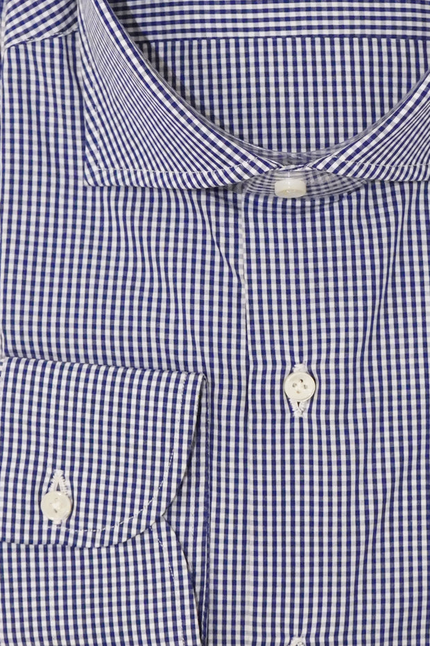 Sartorio Micro Gingham Cotton Dress Shirt