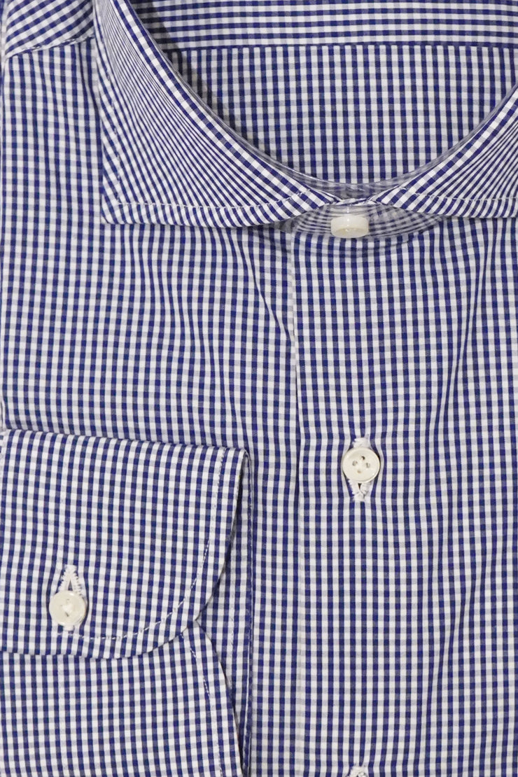 Sartorio Micro Gingham Cotton Dress Shirt