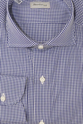 Sartorio Micro Gingham Cotton Dress Shirt