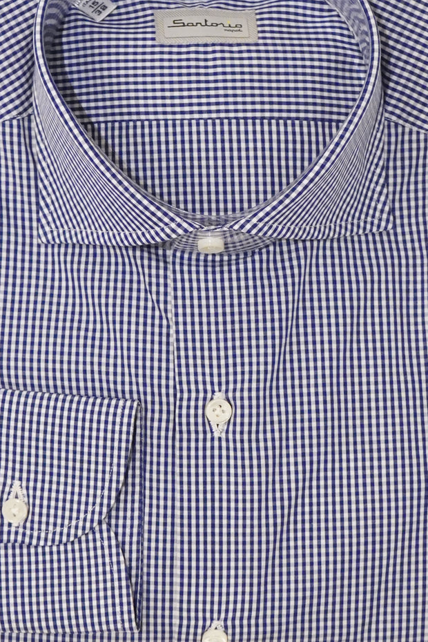 Sartorio Micro Gingham Cotton Dress Shirt