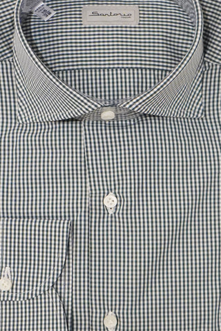 Sartorio Micro Gingham Cotton Dress Shirt