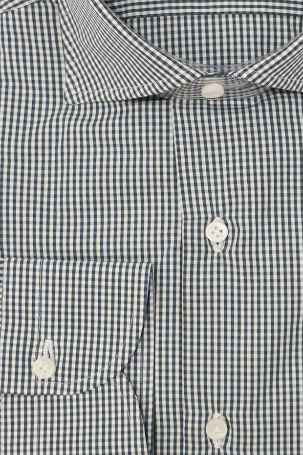 Sartorio Micro Gingham Cotton Dress Shirt