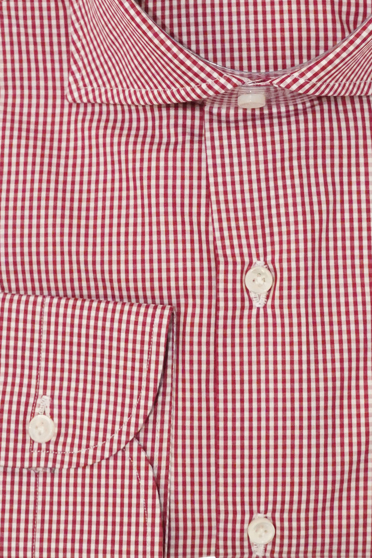 Sartorio Micro Gingham Cotton Dress Shirt