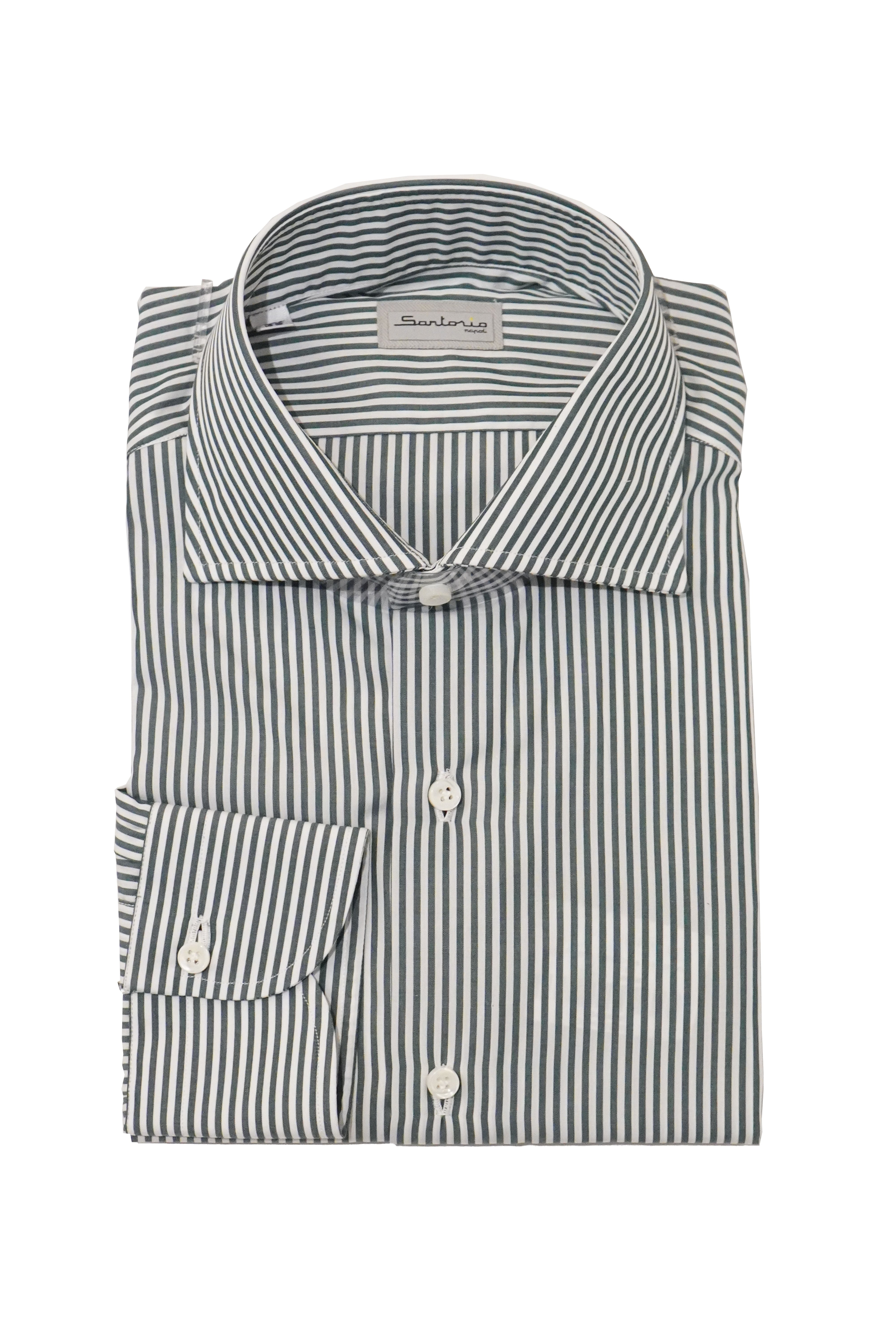 Sartorio Pinstripe Cotton Dress Shirt Red / 45 cm / 17¾ in Sartorio Pinstripe Cotton Dress Shirt Red / 45 cm / 17¾ in