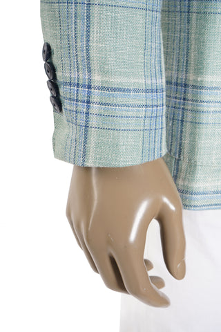 Sartorio Double-Breasted Plaid Virgin Wool-Silk Sport Jacket