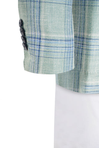 Sartorio Double-Breasted Plaid Virgin Wool-Silk Sport Jacket