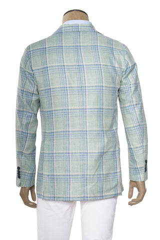 Sartorio Double-Breasted Plaid Virgin Wool-Silk Sport Jacket