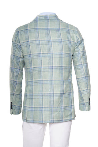 Sartorio Double-Breasted Plaid Virgin Wool-Silk Sport Jacket