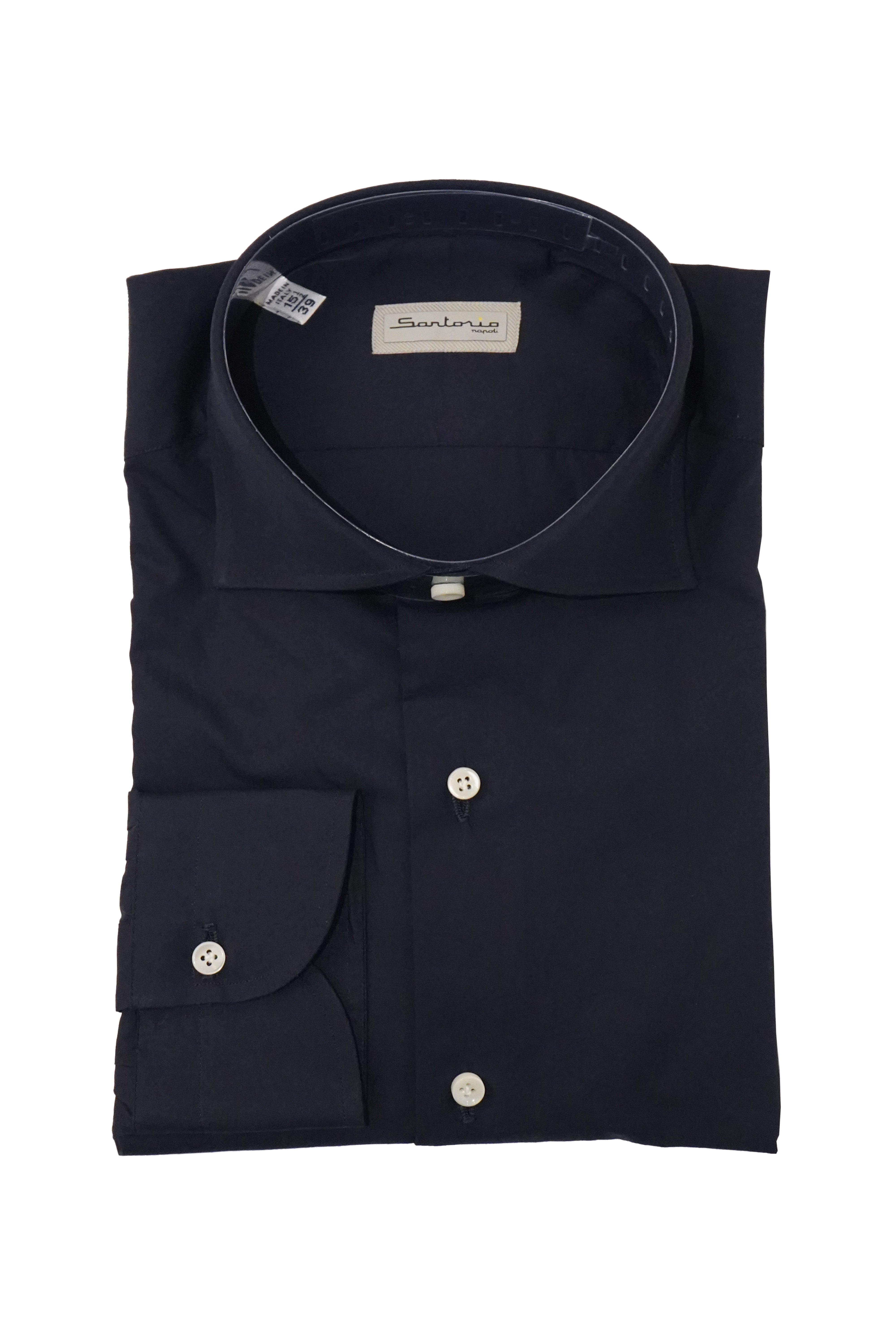 Sartorio Solid Cotton Dress Shirt Black / 42 cm / 16½ in Sartorio Solid Cotton Dress Shirt Black / 42 cm / 16½ in