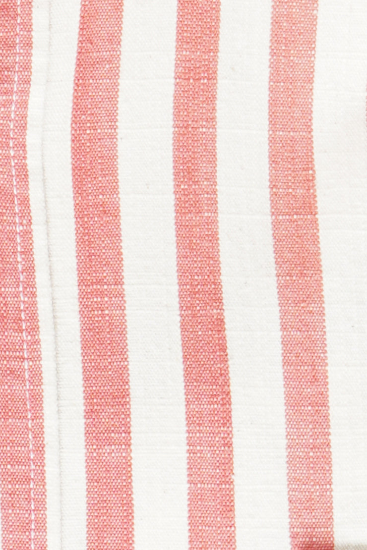 Sartorio Jumbo Pinstripe Denim Snap Button Cotton Overshirt