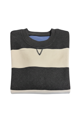 Manrico Cashmere Striped Crewneck Sweater