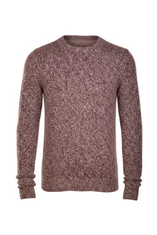 Fedeli Wool-Cashmere Marled Crewneck Knit Sweater