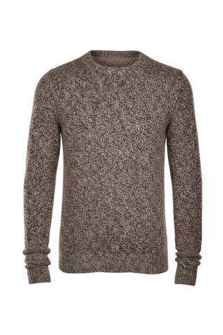 Fedeli Wool-Cashmere Marled Crewneck Knit Sweater