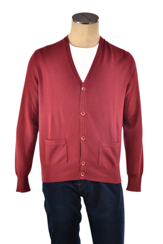 Manrico Cashmere Button Down V-Neck Cardigan
