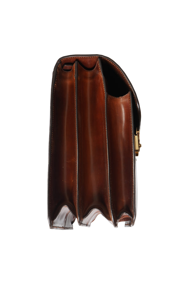 Tardini Double-Gusset Shell Cordovan Business Briefcase