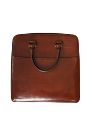 Tardini Shell Cordovan Slim Business Briefcase