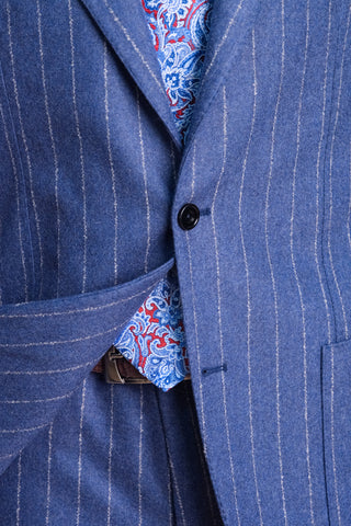 Sartorio Jumbo Pinstripe Virgin Wool-Cashmere Suit