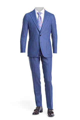 Sartorio Jumbo Pinstripe Virgin Wool-Cashmere Suit