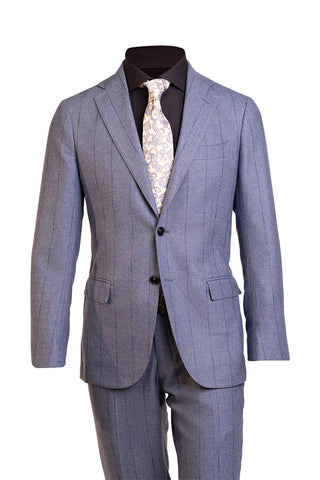 Sartorio Pinstripe Virgin Wool-Cotton-Cashmere Suit