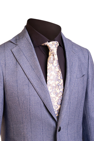 Sartorio Pinstripe Virgin Wool-Cotton-Cashmere Suit
