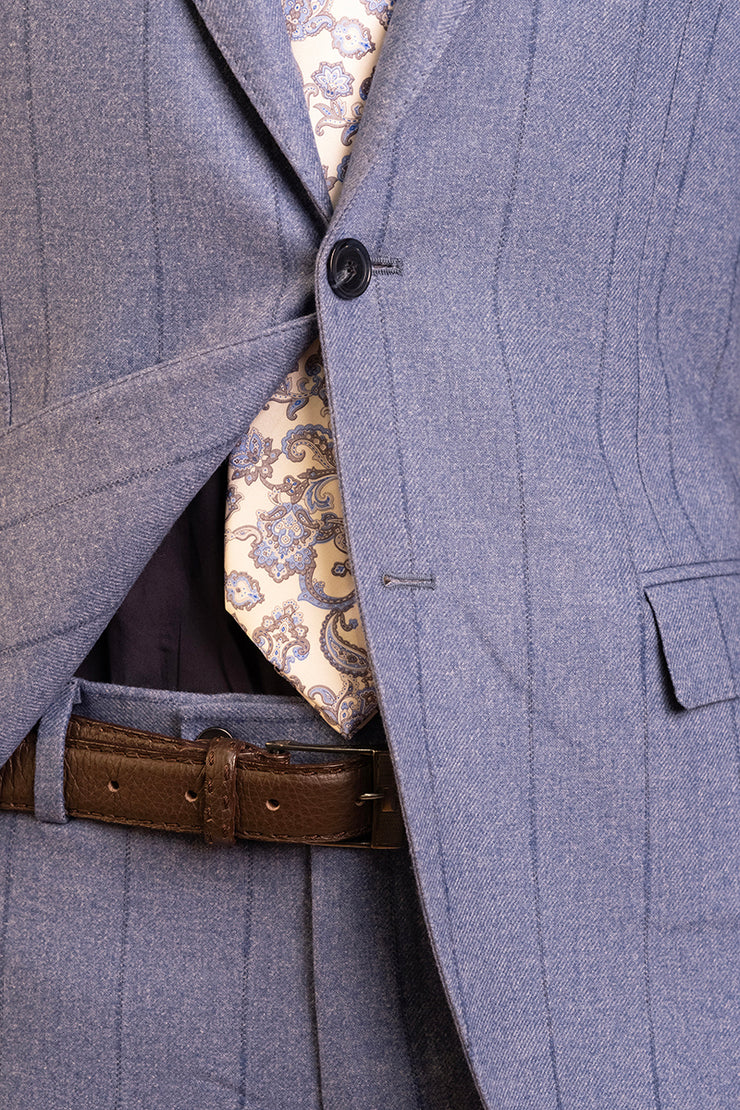 Sartorio Pinstripe Virgin Wool-Cotton-Cashmere Suit