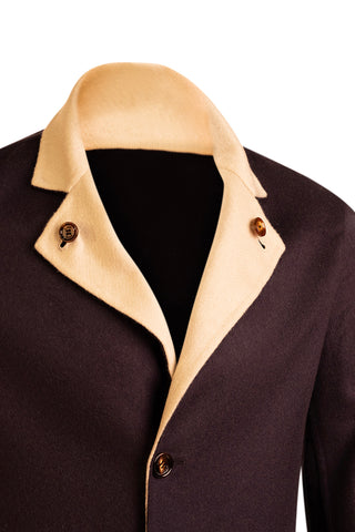 Kired by Kiton PARANA1 Cashmere Reversible Overcoat