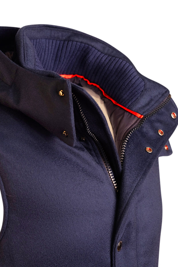 Kired by Kiton BEAR Cashmere-Nylon-Goose Down-Wool Vest