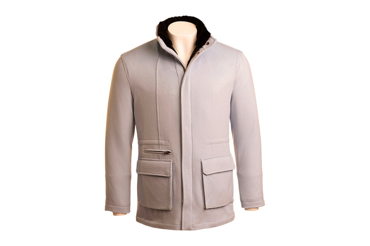 Kired by Kiton KONEW Cashmere-Mink Fur Overcoat