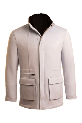 Kired by Kiton KONEW Cashmere-Mink Fur Overcoat