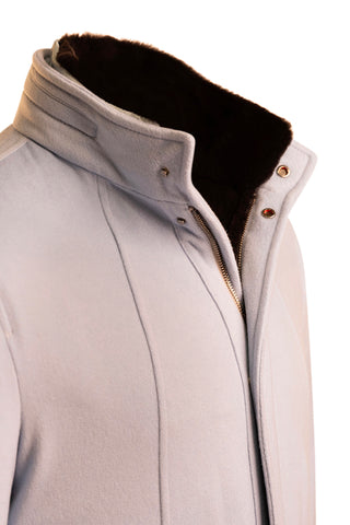 Kired by Kiton KONEW Cashmere-Mink Fur Overcoat